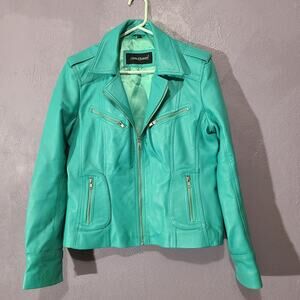 Women's Carrie Hoxton Leather Jacket 100%‎ Lambskin Casual Fashion Motorcycle XL